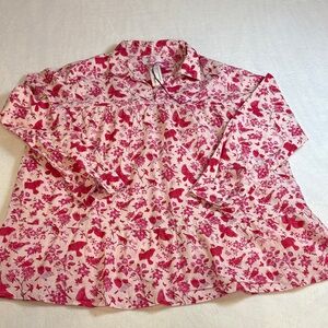 Victoria Dunn Pink Floral Blouse